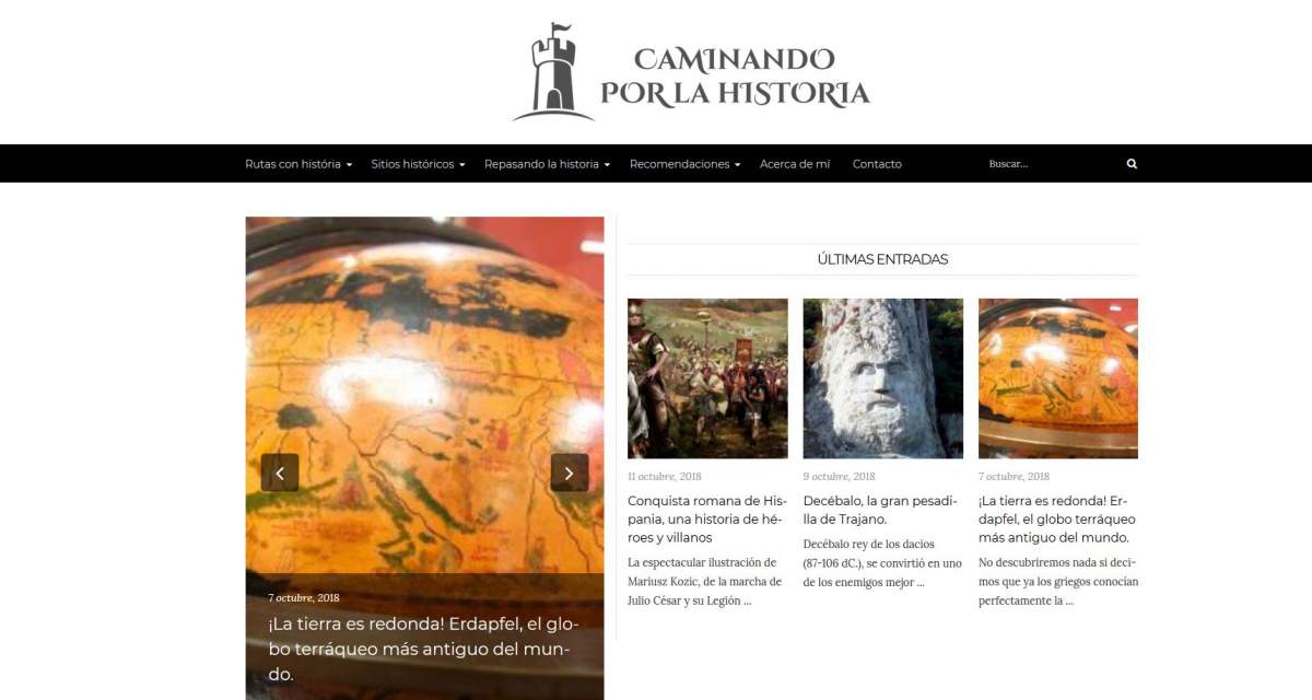 Caminando por la historia, página web sobre historia
