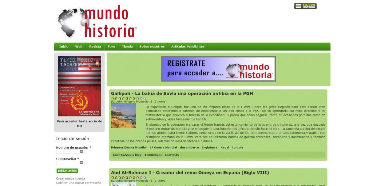 Mundo historia, página web sobre historia
